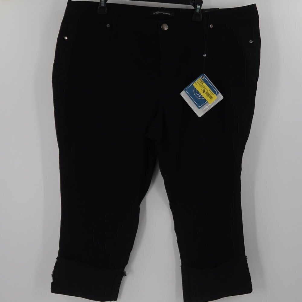 AZ Denim Black Cropped Skinny Jeans Size 22W NWT